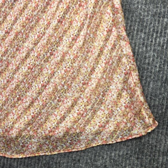 Victorias Secret Camisole Womens Large Pink Brown Floral Lace Adj Strap Tank T - Picture 5 of 10